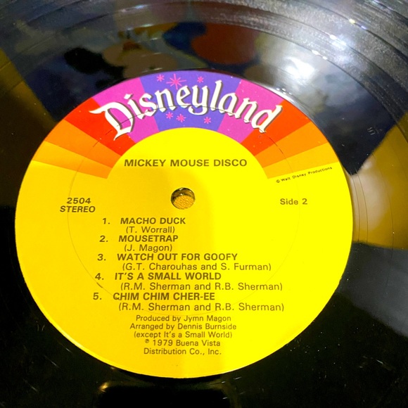 WALT DISNEY VTG 1979 MICKEY MOUSE DISCO COLLECTIBLE DISNEYLAND VINYL RECORD 2504 - Picture 14 of 16